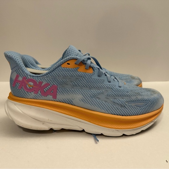 Hoka One One Clifton 9 “Airy Blue” Running Shoes Women's Size 11 Wide - Picture 2 of 14